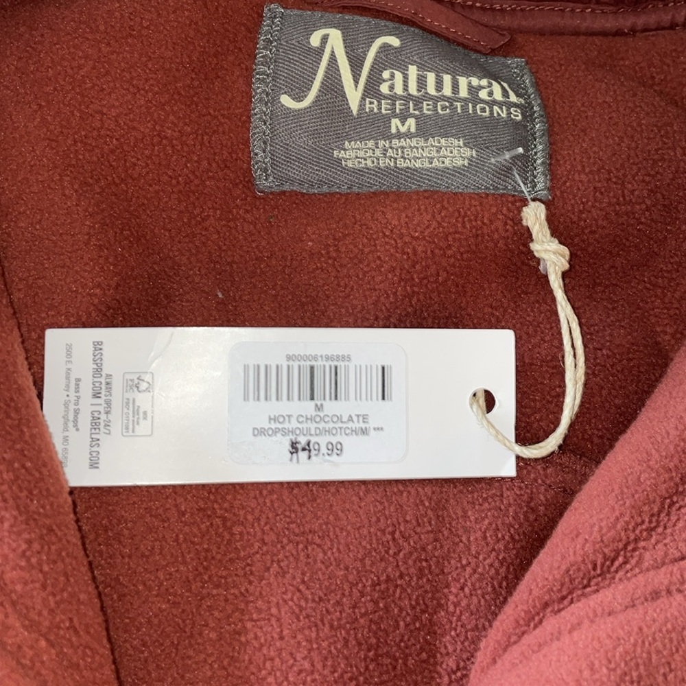 NWT Natural Reflections Size Medium.  Women's Deep Burgundy Teddy Jacket - Picture 4 of 5